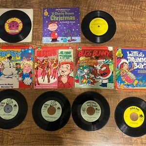6 Vintage Children's Vinyl Record Collection
45RPM